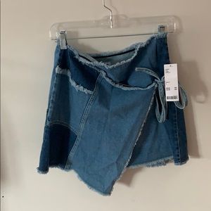 Denim patch skirt from Urban Outfitters